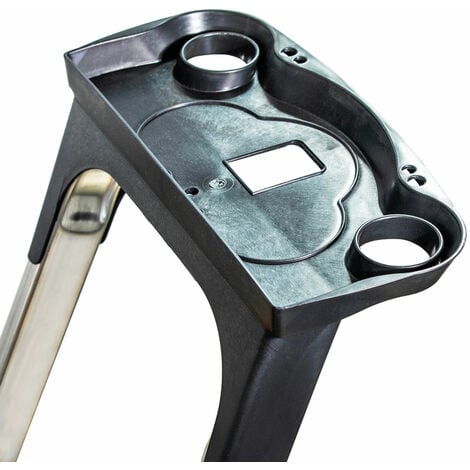 Escabeau 6 marches DURAMP pliable avec rampes de sécurité et porte-outils Hoström