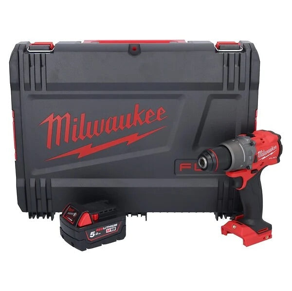 Milwaukee M18 FPD3-501X Perceuse-visseuse à percussion sans fil 18 V 158 Nm Brushless + 1x batterie 5,0 Ah + HD Box - sans chargeur