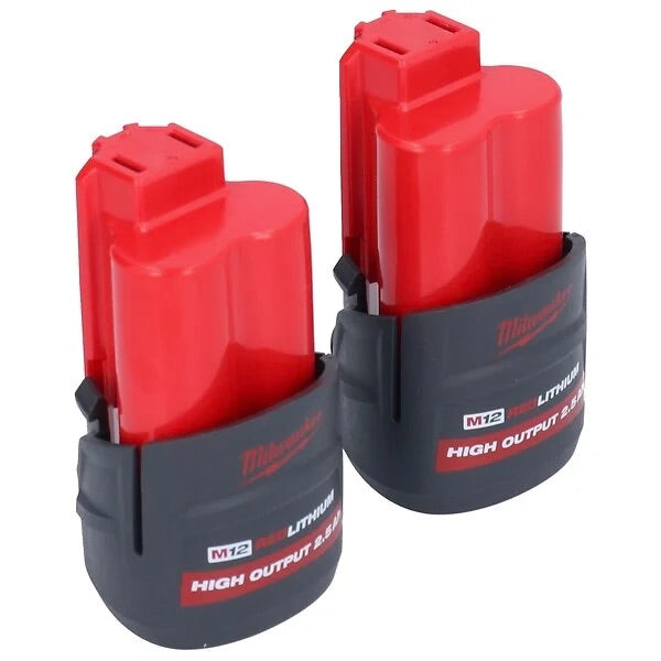 Milwaukee Battery Set 2x M12 HB2.5 High Output 12 V 2,5 Ah / 2500 mAh Li-Ion Batterie