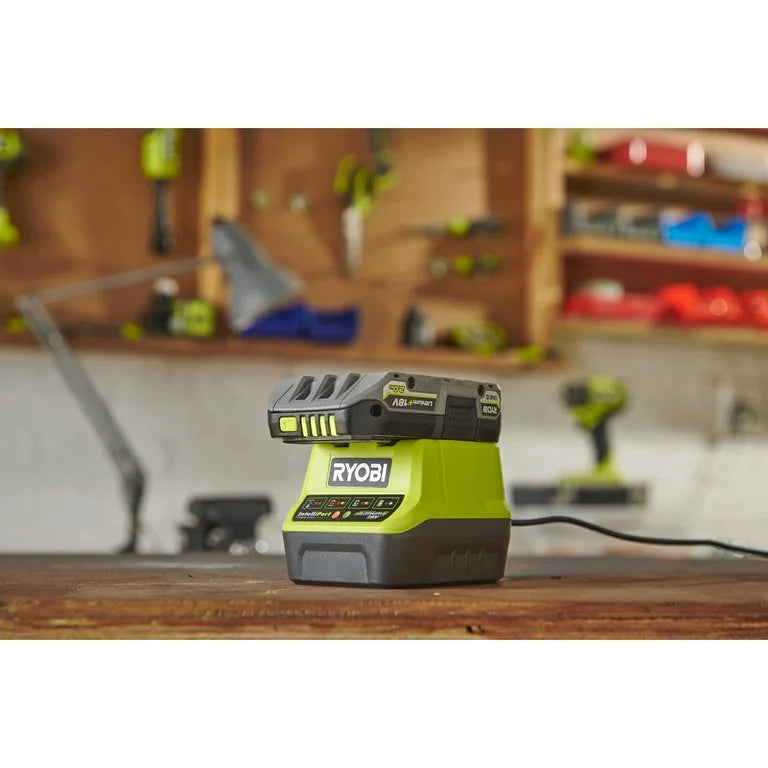 RYOBI - Pack chargeur 2,0 A + 1 Batterie Lithium+ 18V ONE+™ – 2,0 Ah compacte