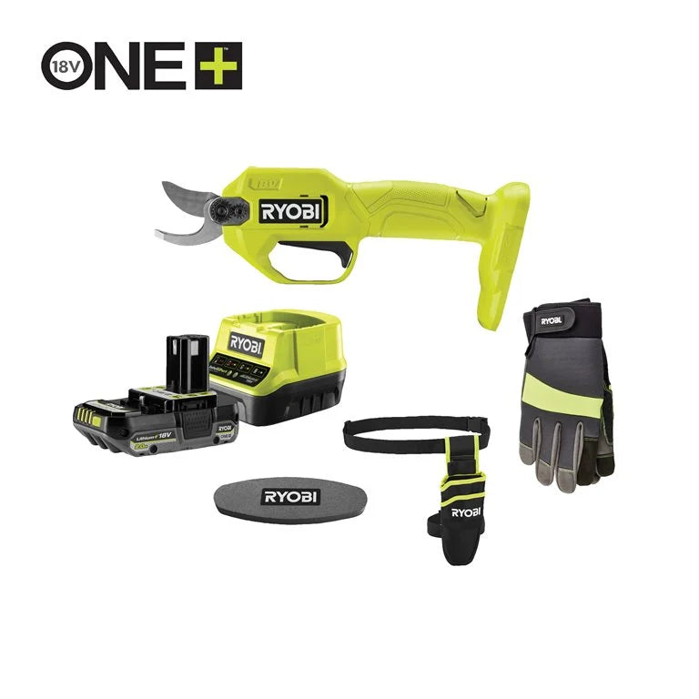 RYOBI - Sécateur électrique 18V ONE+™ (1 x 2,0 Ah) (vendu avec batterie et chargeur)