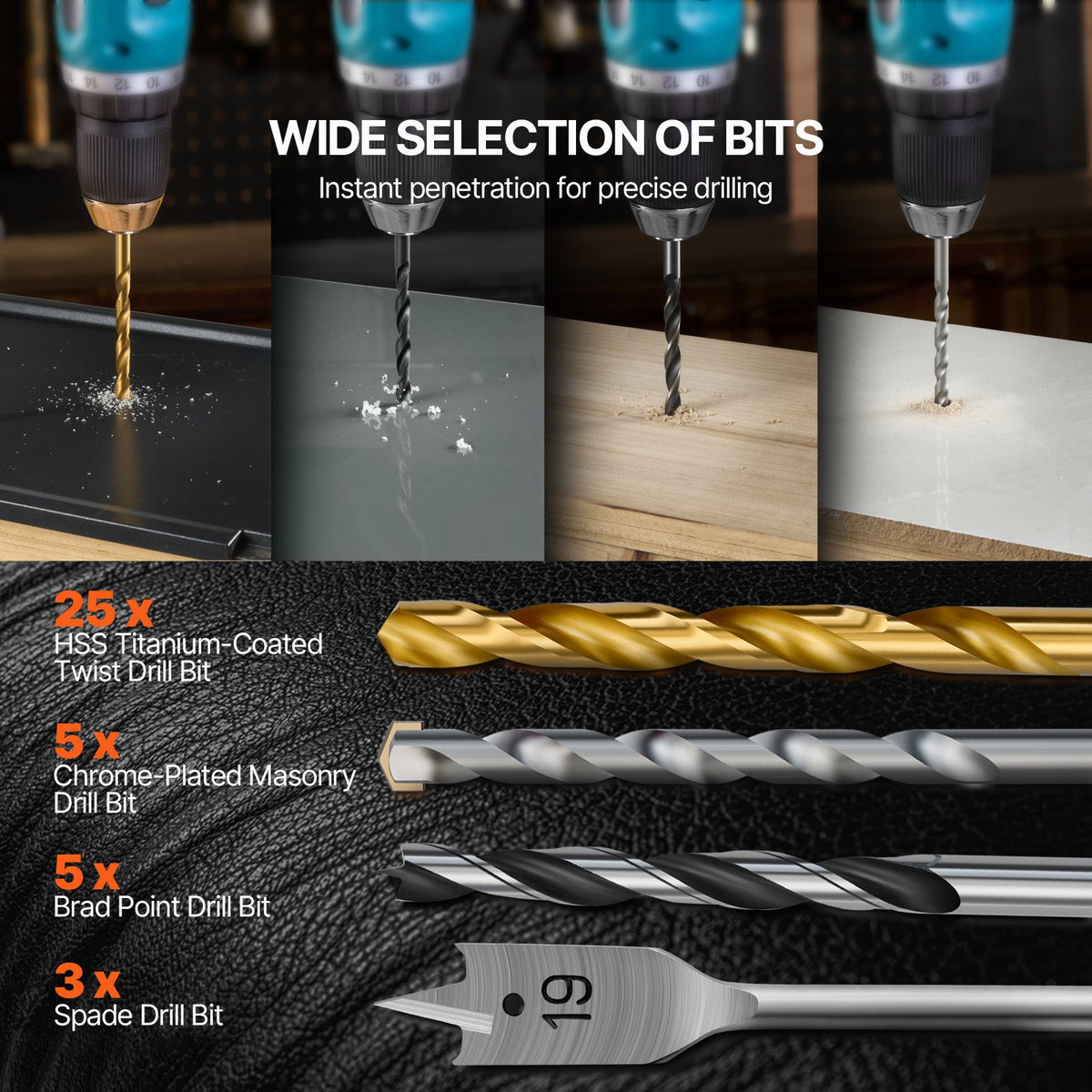 Coffret de forets et embouts VEVOR 318 pièces