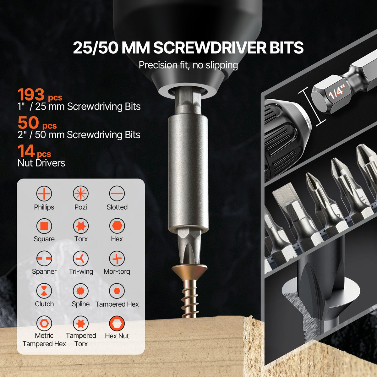Coffret de forets et embouts VEVOR 318 pièces